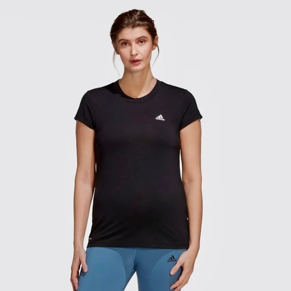 NWT Adidas AEROREADY Maternity Activewear T-Shirt Top - Black - Size S